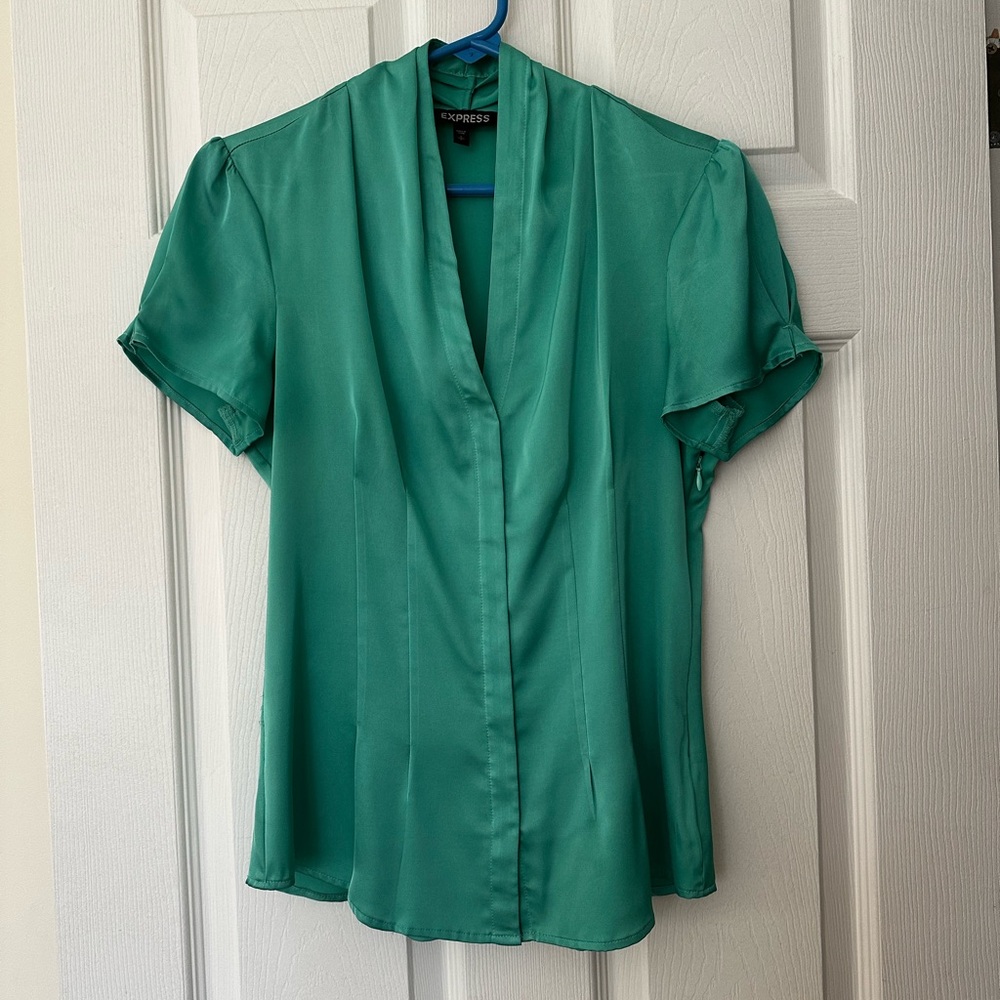 Express Women's Green Blouse